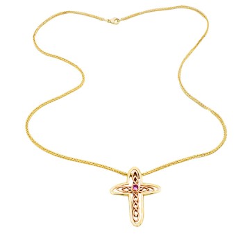 9ct gold Clogau Cross Pendant with chain